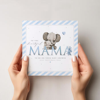 Personalised Baby Shower Elephant Card, 2 of 3