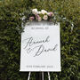Simple Elegance Personalised Wedding Welcome Sign, thumbnail 2 of 4