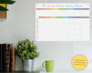 Personalised Weekly Family Planner Whiteboard, 7 of 9