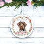 Personalised Wirehaired Pointer Floral Keepsake Gift, thumbnail 1 of 2