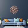 Circular Plywood Mandala Flower Design Handmade In The UK, thumbnail 6 of 10