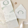 Modern Eucalyptus Concertina Wedding Invitations, thumbnail 1 of 4