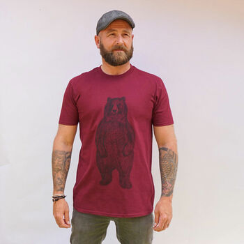 Standing Bear Men's Organic T Shirt, 3 of 8
