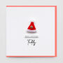Personalised 'Father Christmas Hat' Card, thumbnail 3 of 3