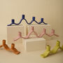 Handmade Blue Wavy Ceramic Candelabra For Four Candles, thumbnail 7 of 9