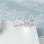 Small Silver Plated Star Stud Earrings, thumbnail 1 of 2