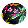 Black Floral Compact Mirror With Cotton Pouch, thumbnail 8 of 9