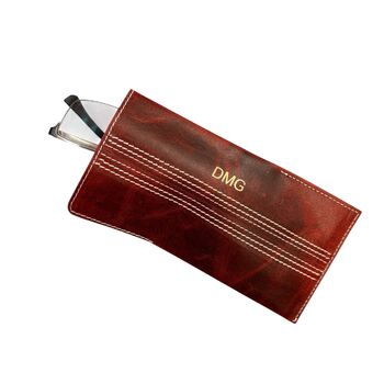 Personalised Leather Cricket Glasses Case, 8 of 10