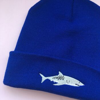Shark Embroidered Beanie, 2 of 3
