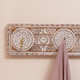 Hand Carved Antique Style Mango Wood Coat Hooks, thumbnail 2 of 8