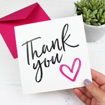 typographic 'thank you' card by purple tree designs ...