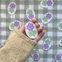 Holographic Glitter Purple Flower Sticker, thumbnail 8 of 8