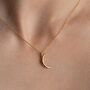 Sterling Silver Moon Pendant Necklace, thumbnail 4 of 7