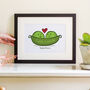 Peas In A Pod Valentines Or Wedding Gift Print, thumbnail 2 of 5