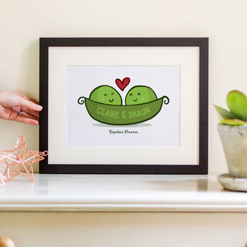 Peas In A Pod Valentines Or Wedding Gift Print, 2 of 5