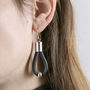 Two Toned Loop Earrings, thumbnail 1 of 7
