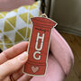Red Postbox Send A Hug Wooden Christmas Tree Decoration, thumbnail 4 of 5