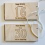 Personalised Number Birthday Money,Vouchers Envelope, thumbnail 2 of 11