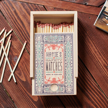 Personalised Art Deco Style Large Matchbox By Oakdene Designs ...