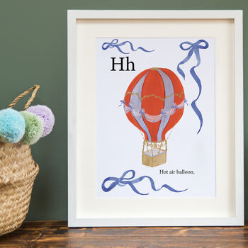 H Is For Hot Air Balloon Print, 2 of 5