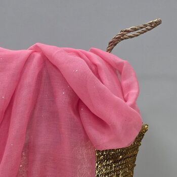 Sparkle Scarf In Dusky Pink, 2 of 3