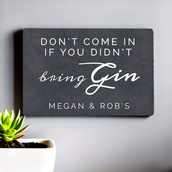 Personalised Gin Quote Metal Sign, 3 of 4