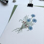 Cornflower Posy Mother's Day Notecard, thumbnail 5 of 5