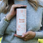 Personalised Pink Floral Thermos Travel Flask, thumbnail 1 of 9