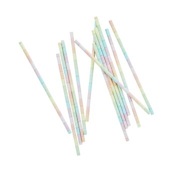 20 Pastel Rainbow Paper Straws, 2 of 3