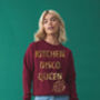 Kitchen Disco Queen Glitter Sweatshirt, thumbnail 1 of 2