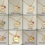 Gold Plated Engraved Name And Birthstone Necklace, thumbnail 2 of 6