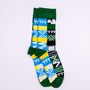 Adinkra Green Afropop Socks, thumbnail 5 of 6