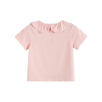 Isabelle Pink Collar Frill Top, 2 of 11