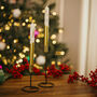 Handmade White And Gold Dipped Glitter Candlesticks Pair, thumbnail 2 of 2