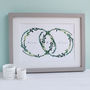 Personalised Wedding And Anniversary Wreath Print, thumbnail 10 of 11