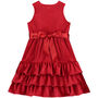 Christmas Red Luxury Satin Girls Dress, thumbnail 3 of 4
