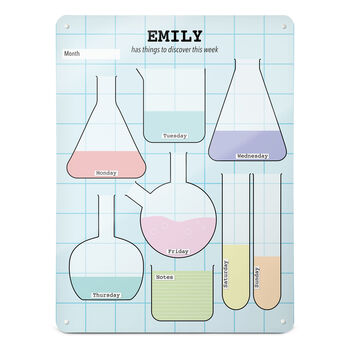 Science Lab | Personalised Dry Erase Weekly Planner, 3 of 10