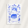 Scenes Of Cyprus Blue Tile Inspired Travel Print, thumbnail 10 of 12