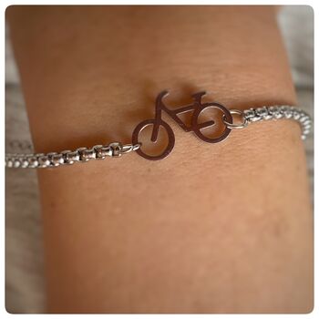Personalised Cyclists Bracelet In Gold Or Silver, 6 of 10
