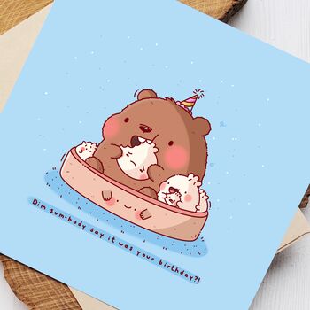 Cute Dim Sum Bear Birthday Card, 6 of 8