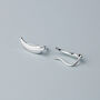 Sterling Silver Feather Ear Climber Earrings, thumbnail 3 of 9