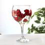 Poppy Hand Painted Gin Glass, thumbnail 1 of 7