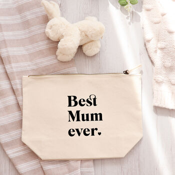 Gift For Mum 'Best Mum Ever' Makeup Toiletry Bag, 2 of 4