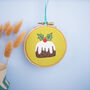 Christmas Pudding Mini Embroidery Kit, thumbnail 2 of 8