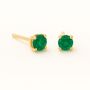 9ct Gold May Emerald Birthstone Stud Earrings, thumbnail 1 of 4