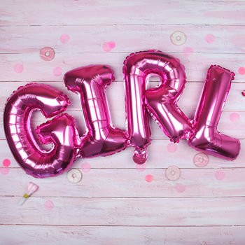 Pink Baby Girl Foil Balloon, 2 of 3