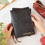 Personalised Gold Lettering Leather Notebook, thumbnail 1 of 5