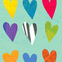 Coloured Hearts Gift Wrap Two Sheets, thumbnail 3 of 5