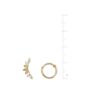 Yellow Gold Mismatch Duo Stacker Earring Set, thumbnail 5 of 6