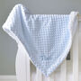 Personalised Blue Bobble Sherpa Baby Blanket, thumbnail 3 of 7